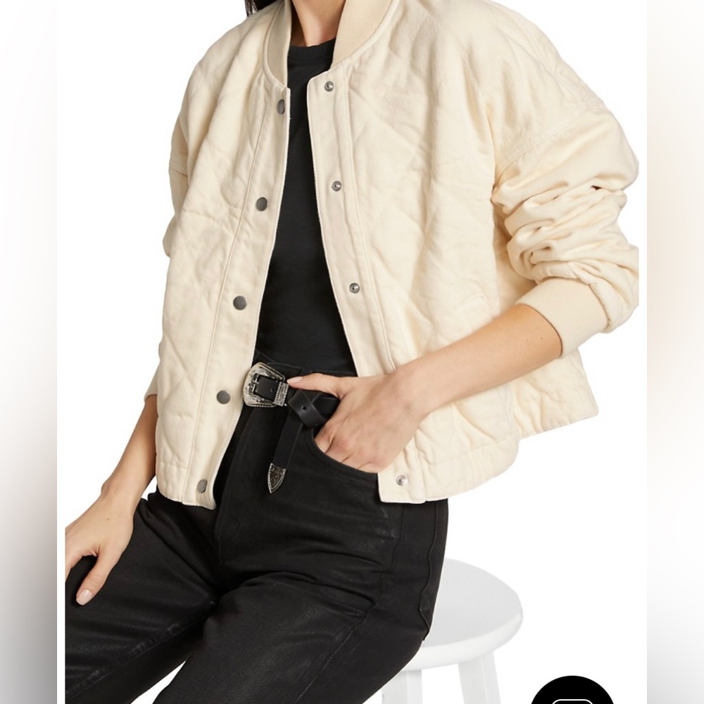 NWOT- Rag & bone val quilted cropped bomber jacket